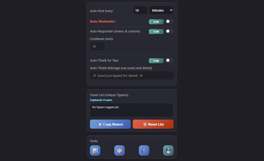 Sidepanel — bottom